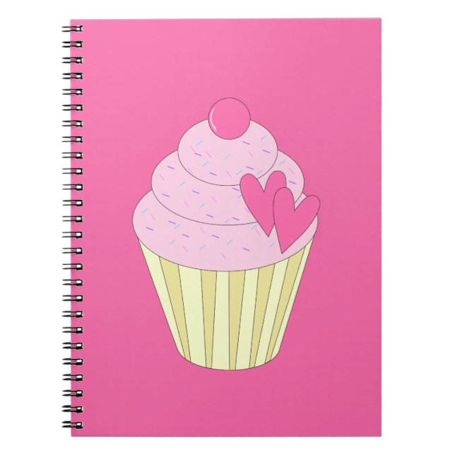 illusima Jordgubb Cupcake Anteckningsbok (Framsidan)
