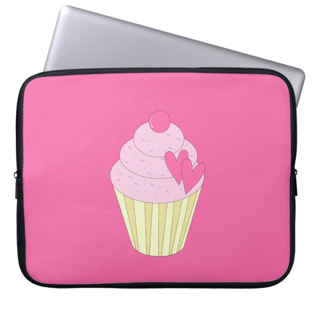 illusima Jordgubb Cupcake Laptop Fodral (Framsidan)