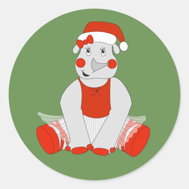 illusima julsticker runt klistermärke (Framsida)