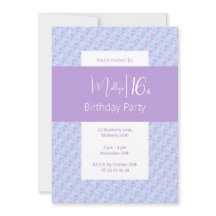 illusima Lila Blommönster Tonåringar 16:e födelsed