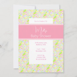 illusima Paint Splatter Baby Shower Inbjudningar