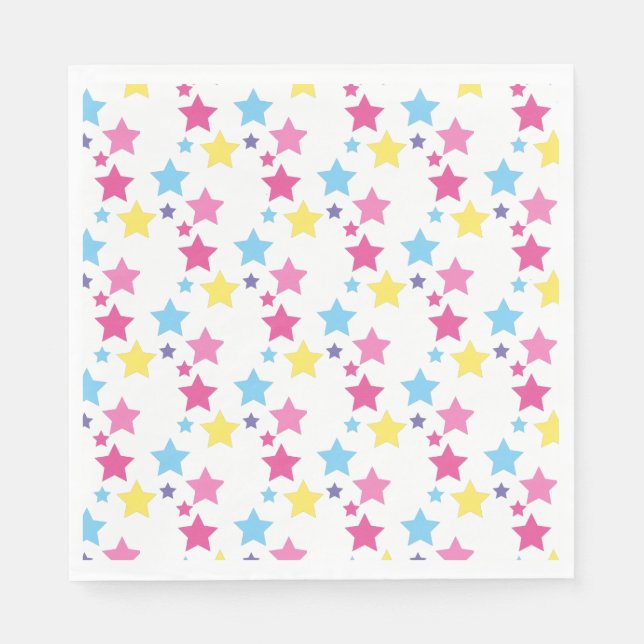 illusima Rainbow Stars Party Pappersservett (Framsidan)