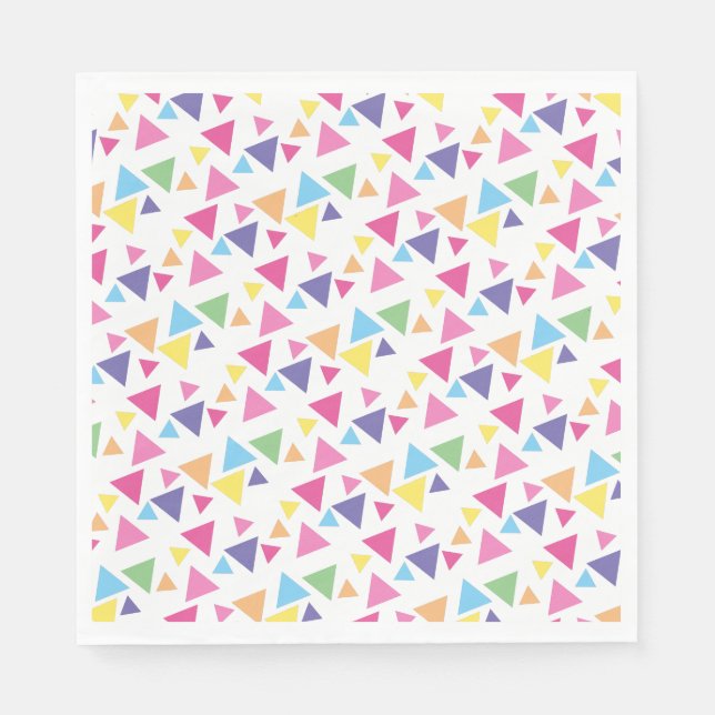 illusima Regnbågs trianglar Party Pappersservett (Framsidan)