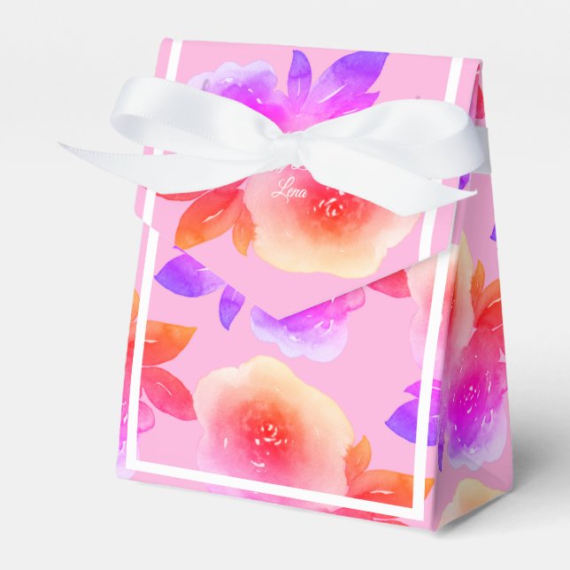 illusima Regnbågsblommönster Födelsedagspresent /  Presentaskar (Framsidan Sidan)