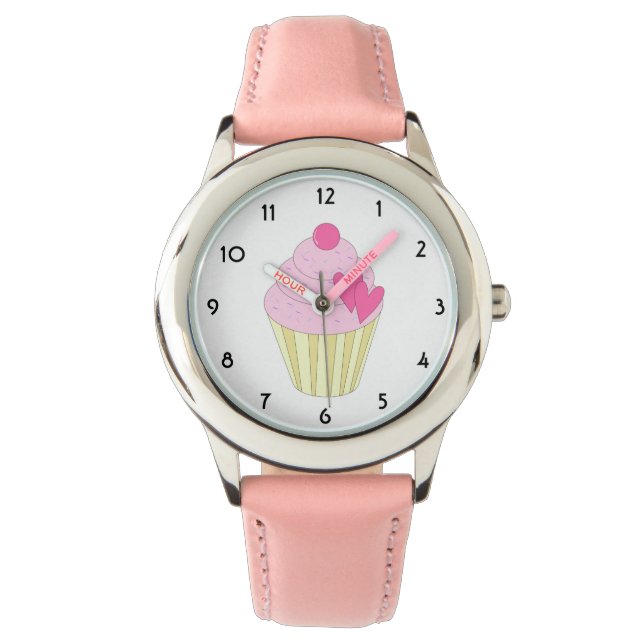 illusima Rosa Hearts Kids Watch Armbandsur (Framsida)