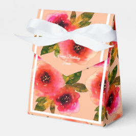 illusima Rosa Red Flower Watercolor Birthday Gift/ Presentaskar