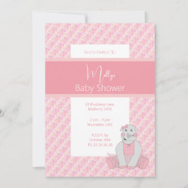 illusima Rosa Tones Blommigt Baby Shower Inbjudningar
