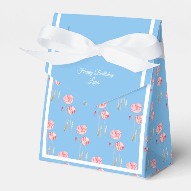 illusima Rosa Tulips Blue Birthday Gift/ Presentaskar (Framsidan Sidan)