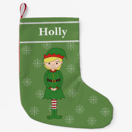 illusima Tjej Tomte Jul Hjälpare Snöflingor Smal Liten Julstrumpa
