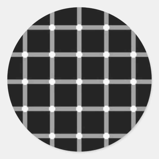 illusion-12 runt klistermärke (Framsida)