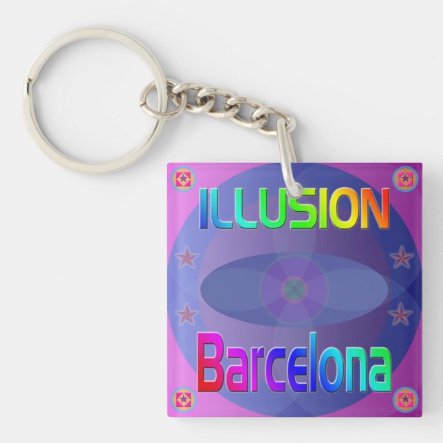"ILLUSION Barcelona"-nyckelkedjan! (Framsidan)