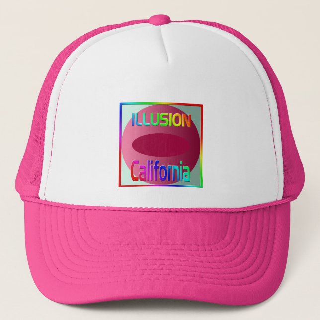 "ILLUSION California" Hat Truckerkeps (Framsida)