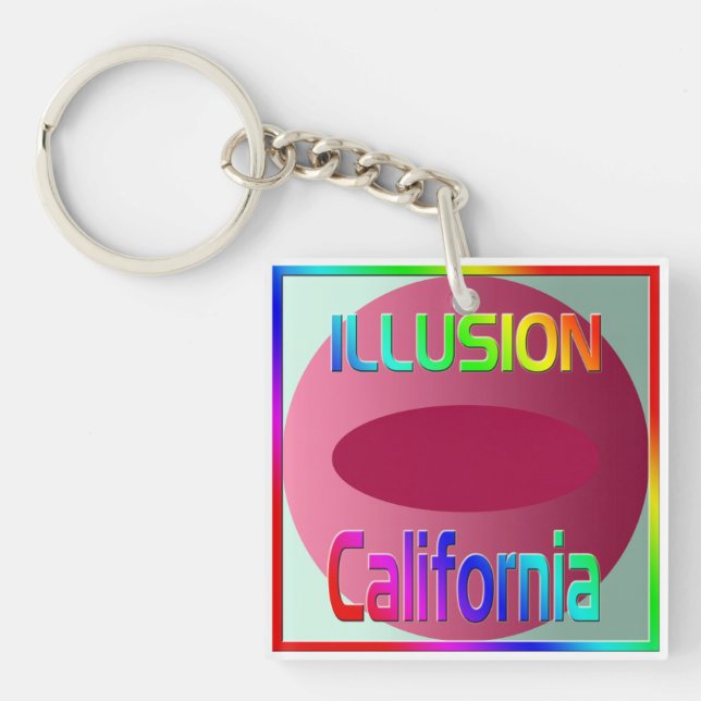 "ILLUSION California"-nyckelkedja (Framsidan)