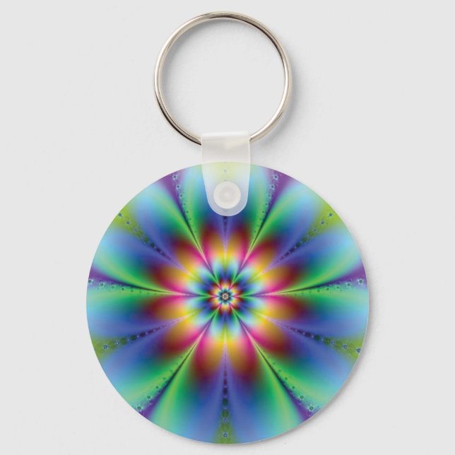 Illusion Flower Keychain Nyckelring (Framsida)