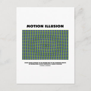 Illusion från rörelse (optisk bild) vykort