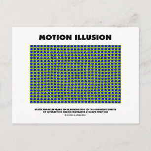 Illusion från rörelse (optisk bild) vykort