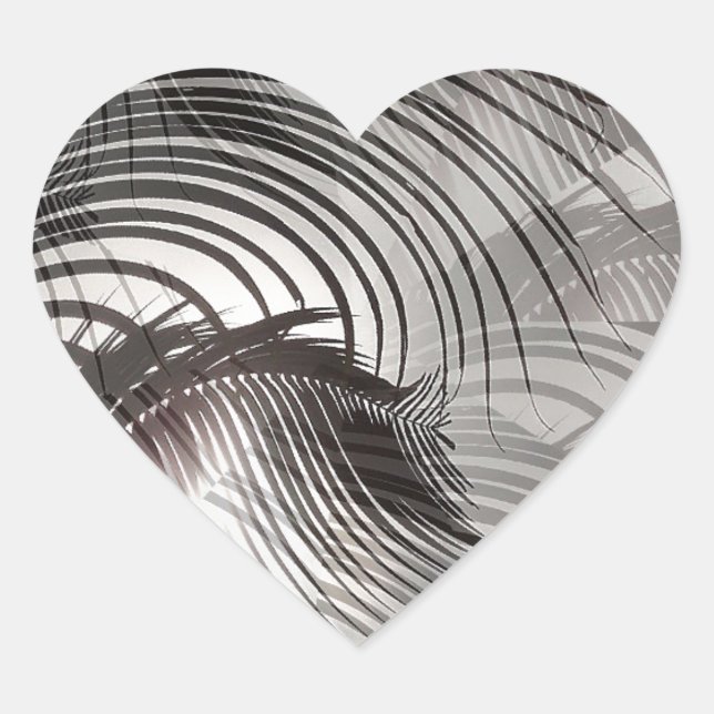 Illusion Hjärtformat Klistermärke (Framsida)