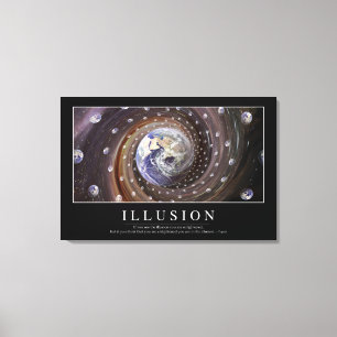 Illusion: Inspirera citationstecken Canvastryck