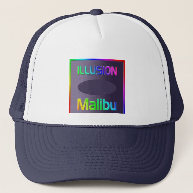"ILLUSION Malibu" Hat! Truckerkeps (Framsida)