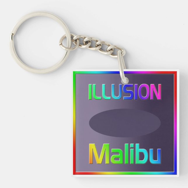 "ILLUSION Malibu"-nyckelkedja! (Framsidan)