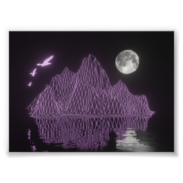 Illusion Retrowave Fototryck (Framsidan)