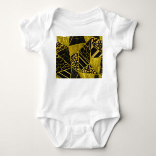 Illusion Struktur i den svarta triangeln guld T Shirt