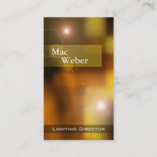 Illusioner - design för belysning för visitkort (Framsida)