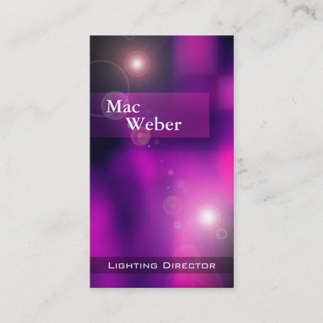 Illusioner - design för belysning för visitkort (Framsida)