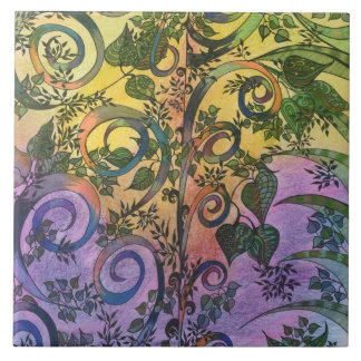 Illusioner med stora keramiska plattor kakelplatta