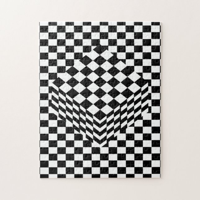 Illusionschackbräde Pussel (Vertikal)