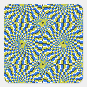Illusionscirkel Fyrkantigt Klistermärke