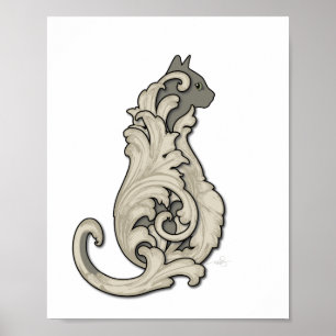 Illustrant katt poster
