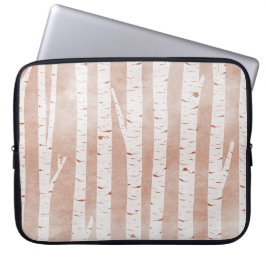 Illustrated Birch Träd Laptop Fodral