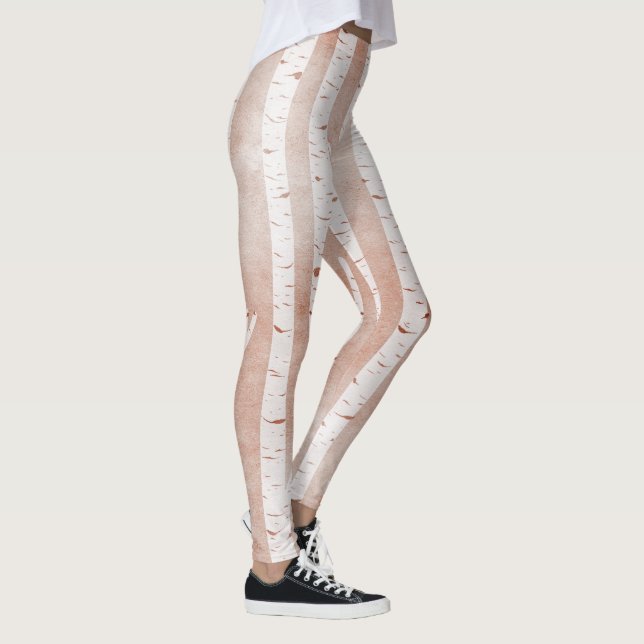 Illustrated Birch Träd Leggings (Höger)