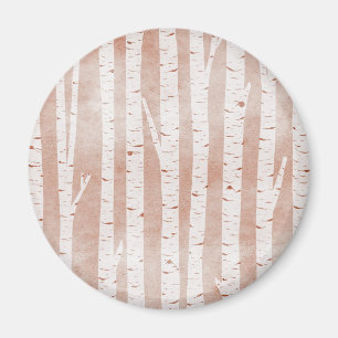 Illustrated Birch Träd Magnet