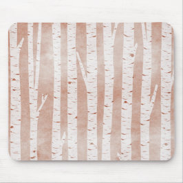 Illustrated Birch Träd Musmatta