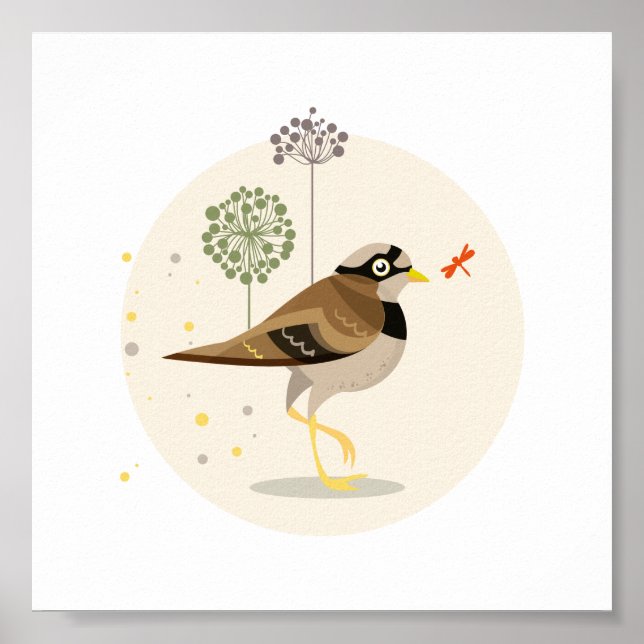 Illustrated Bird under sommaren Poster (Framsidan)