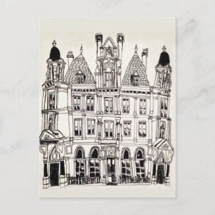 Illustrated Birmingham Byggnad Vykort