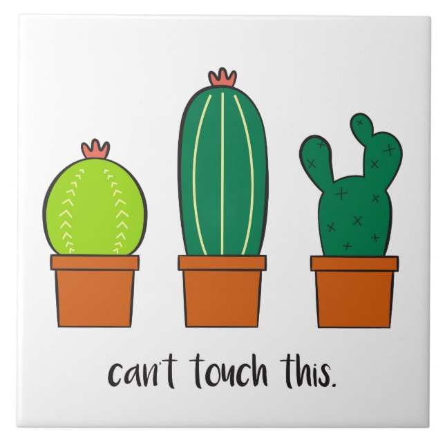 Illustrated Cactus Kakelplatta (Framsidan)