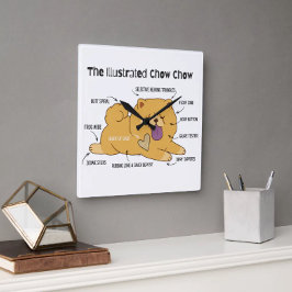ILLUSTRATED CHOW  FYRKANTIG KLOCKA