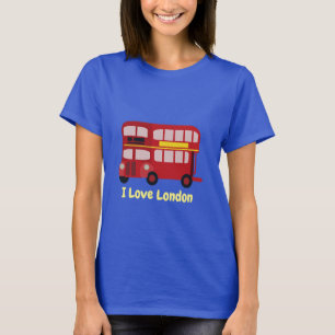 Illustrated Dubbla Decker London Red Buss T Shirt