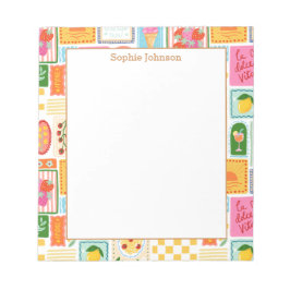 Illustrated French Italian Pattern Personalized Anteckningsblock