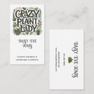 Illustrated Gardener Landscaper Visitkort
