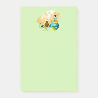 Illustrated Japanska Tea Ceremony, Dragon Post-it Block