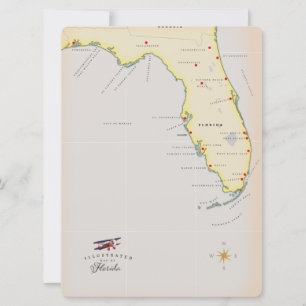 Illustrated karta i Florida