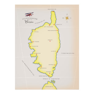 Illustrated karta of Ibiza Fototryck