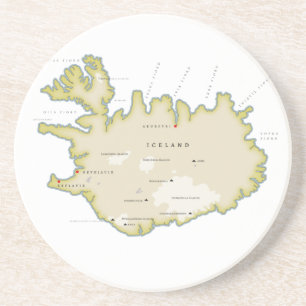 Illustrated karta of Island Trivet Underlägg