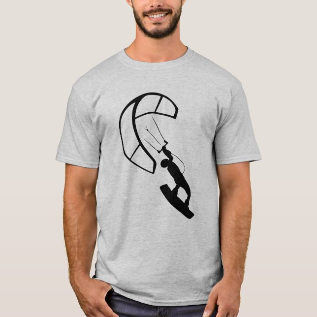Illustrated Kite Surfer T Shirt (Framsida)