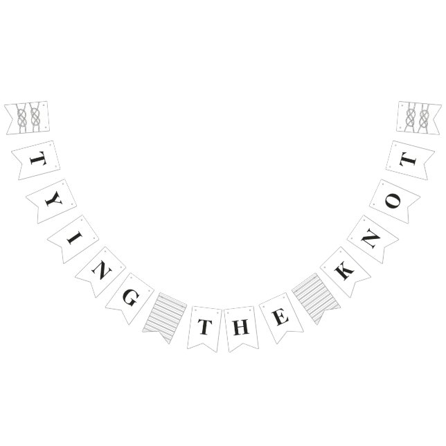 Illustrated Knot Bunting Banner Flaggor - Black (Alla)