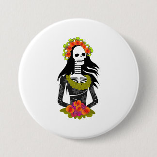 Illustrated La Catarina för Day of the dead Knapp